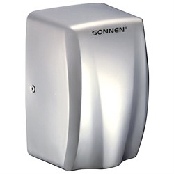 Сушилка для рук ВЫСОКОСКОРОСТНАЯ АНТИВАНДАЛЬНАЯ SONNEN K2020, 1000 Вт, 100 м/с, IPX3, 72 дБ, нержавеющая сталь, 607193 - фото 14896391