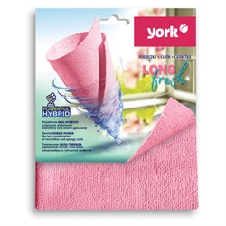 Салфетка из МИКРОФИБРЫ ГУБЧАТАЯ PVA/ПВА СУПЕРВПИТЫВАЮЩАЯ 30х35 см, Long Fresh, розовая, 275 г/м2, YORK, 26250 - фото 14896416
