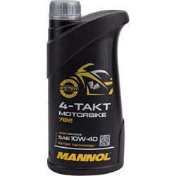 Синтетическое моторное четырехтактное масло для мотоциклов MANNOL MOTORBIKE 10W-40 - фото 14903987