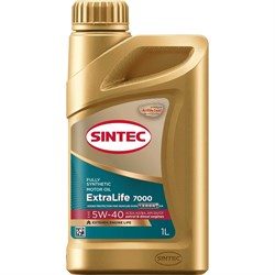 Синтетическое моторное масло SINTEC extralife 7000 sae 5w-40, api sn/cf, acea a3/b4 - фото 14906454