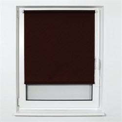 Штора рулонная BRABIX 60х175 см, текстура - лён, защита 55-85%, 200 г/м2, коричневый S-17, 605987 - фото 14907255