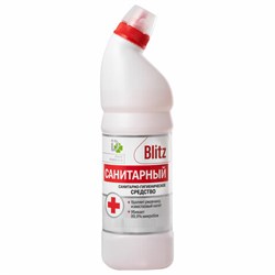 Средство для уборки сантехники и туалета 1000 г САНИТАРНЫЙ BLITZ, гель, 8000023 - фото 14907313