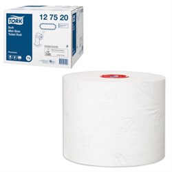 Бумага туалетная 90 м, TORK (Система Т6), комплект 27 шт., Premium, 2-слойная, белая, 127520 - фото 14911065