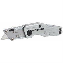 Алюминиевый складной быстросменный нож WORKPRO WP211010 - фото 14912292