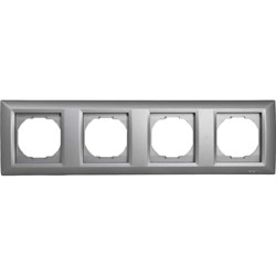 4-местная рамка Vesta Electric Roma Silver - фото 14912636