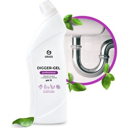 Щелочное средство для прочистки канализационных труб GRASS Digger-gel Professional - фото 14913348