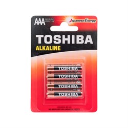 Алкалиновый элемент питания Toshiba LR03 RED 4/card - фото 14915172