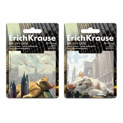 Блок самоклеящийся ERICH KRAUSE "Big City Cats", 75х75 мм, 50 листов, ассорти, 63183 - фото 14918268