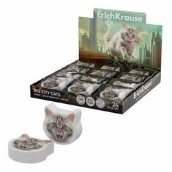 Ластик фигурный ERICH KRAUSE "Big City Cats", 25,6х25,3х7 мм, 63061 - фото 14918296