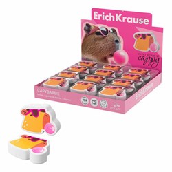 Ластик фигурный ERICH KRAUSE "CapyBarbara", 33х25х7 мм, 63063 - фото 14918297