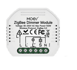 Переключатель Moes ZigBee Smart Dimmer Module (на 1 канал) белый модели ZM-105-M - фото 14921900