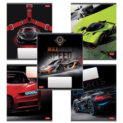 Тетрадь 24 л., HATBER клетка, обложка картон, "Для мальчиков" (микс в спайке), 063148, 24Т5В1 - фото 14922772