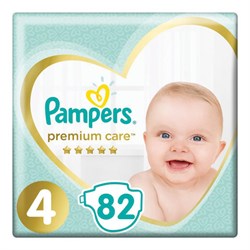 Подгузники 82 шт. PAMPERS (Памперс) Premium Care, размер 4 (9-14 кг), 1210801 - фото 14923667