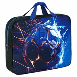 Папка на молнии с ручками BRAUBERG А4, 1 отделение, полиэстер, 80 мм, "Score goal", 273304 - фото 14927273