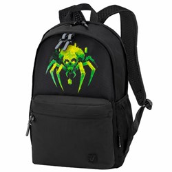 Рюкзак BRAUBERG FASHION CITY универсальный, 2 отделения, "Green Spider", черный, 46х31х15 см, 273839 - фото 14927433