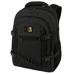 Рюкзак HEIKKI DESERTED (ХЕЙКИ) универсальный, 3 отделения, эргономичный, багажная лента, черный, 47х33х17 см, 273878 - фото 14927467