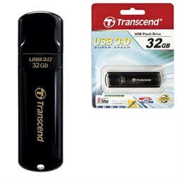 Флеш-диск 32 GB, TRANSCEND Jetflash 700, USB 3.0, черный, TS32GJF700 - фото 14927566