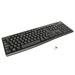 Клавиатура беспроводная LOGITECH K270, USB, 104 клавиши + 8 дополнительных клавиш, мультимедийная, черная, 920-003757 - фото 14927570
