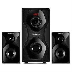 Колонки SVEN MS-2055 2.1, 55 Вт, Bluetooth, дерево, черные - фото 14927592