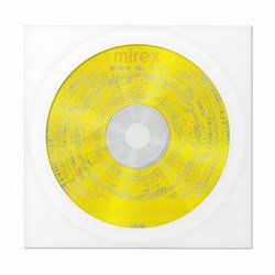 Диск DVD-R MIREX, 4,7 Гб, 16x, бумажный конверт, 1 штука, UL130003A1C - фото 14927629