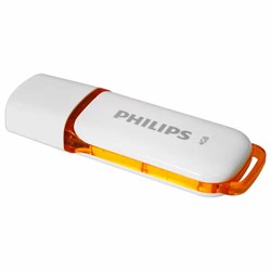 Флеш-диск 4 GB PHILIPS SNOW, разъем USB 2.0, оранжевый, FM04FD70B/97 - фото 14927637