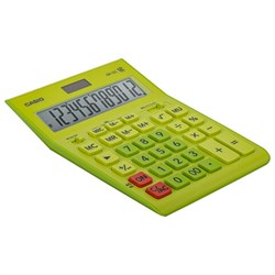 Калькулятор настольный CASIO GR-12С-GN (210х155 мм), 12 разрядов, двойное питание, САЛАТОВЫЙ, GR-12C-GN-W-EP - фото 14939107