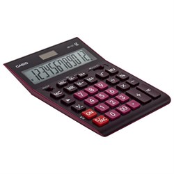 Калькулятор настольный CASIO GR-12С-WR (210х155 мм), 12 разрядов, двойное питание, БОРДОВЫЙ, GR-12C-WR-W-EP - фото 14939108