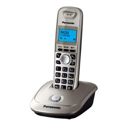 Радиотелефон PANASONIC KX-TG2511RUN, память 50 номеров, АОН, повтор, спикерфон, полифония, радиус 10-100 м, цвет платиновый - фото 14939113