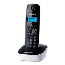 Радиотелефон PANASONIC KX-TG1611RUW, память 50 номеров, АОН, повтор, часы/будильник, белый - фото 14939114