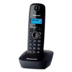 Радиотелефон PANASONIC KX-TG1611RUH, память 50 номеров, АОН, повтор, часы/будильник, серый - фото 14939115