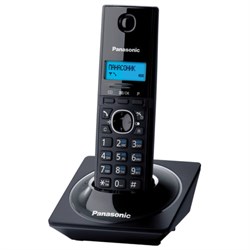 Радиотелефон PANASONIC KX-TG1711RUB, память на 50 номеров, АОН, повтор, часы/будильник, чёрный - фото 14939117