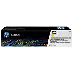 Картридж лазерный HP (CE312A) CLJ CP1025/CP1025NW, №126A, желтый, оригинальный, ресурс 1000 страниц - фото 14939282