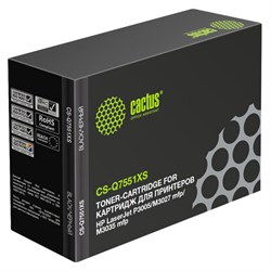 Картридж лазерный CACTUS (CS-Q7551XS) для HP LaserJet М3035/3027/P3005, ресурс 13000 страниц - фото 14939433