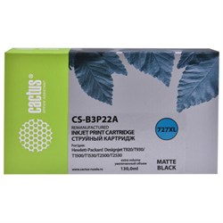 Картридж струйный CACTUS (CS-B3P22A) для HP DesignJet T920/T1500/T2530, черный матовый - фото 14939824