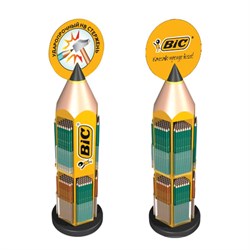 Дисплей настольный для размещения карандашей BIC, 21х21х90 см, 11 отделений, БЕЗ НАПОЛНЕНИЯ, 944859 - фото 14940109