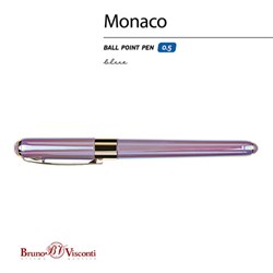 Ручка шариковая BRUNO VISCONTI "MONACO PEARL", СИНЯЯ, лавандовый корпус, линия 0,4 мм, 20-0125/82 - фото 14942894