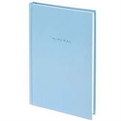 Блокнот А5 134х206 мм, 80 л., твёрдый, клетка, BRAUBERG "Minimal", голубой, 116442 - фото 14945159