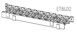 Горизонтальный кабельный организатор Systeme Electric, серия Excelente, 1U, пластиковые пальцы, c крышкой - фото 14948663