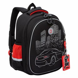 Ранец GRIZZLY анатомическая спинка, c бейджем, для мальчиков, "NIGHT RACE", 36х28х20 см, RAz-287-8/1 - фото 14956952