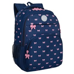 Рюкзак GRIZZLY школьный, анатомическая спинка, 2 отделения, для девочек, "PINK BOWS", 39х30х20 см, RG-568-2/3 - фото 14960701