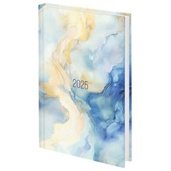 Ежедневник датированный 2025 145х215 мм, А5, STAFF, ламинированная обложка, "Blue Marble", 116021 - фото 14977780