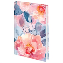 Ежедневник датированный 2025 145х215 мм, А5, STAFF, ламинированная обложка, "Flowers", 116032 - фото 14977784