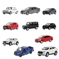 Машина металлическая коллекционная АССОРТИ 4, длина 12 см, инерционная, 10 видов, ТЕХНОПАРК, N-004, SB1809FRN - фото 14980536