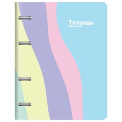 Тетрадь на кольцах А5 160х212 мм, 120 л., картон, матовая ламинация, клетка, BRAUBERG PASTEL, 405197 - фото 14982910