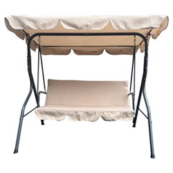 Качели садовые DASWERK "COMFORT SC-003", 3 места, Ш170хГ110хВ153 см, мягкое сиденье, кофейный, 680052 - фото 14982941