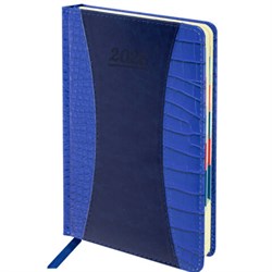 Ежедневник датированный 2026 А5 148х218 мм, GALANT "CombiContract", под кожу, темно-синий, 117486 - фото 14988811