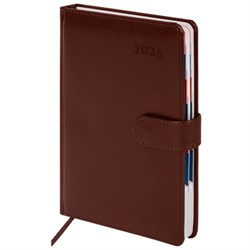 Ежедневник датированный 2026 А5 148х218 мм, GALANT "Ritter", под кожу, коричневый, 117490 - фото 14988815