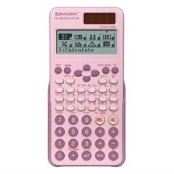 Калькулятор инженерный BRAUBERG SC-991ES-PLUS-PK (164х80мм) 552 функ 10+2разр., РОЗОВЫЙ, 272654 - фото 14988871