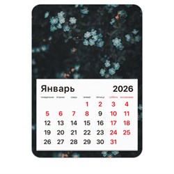 Календарь отрывной на магните на 2026 г., BRAUBERG, 130x180 мм, склейка, "Цветы", 117293 - фото 14990527