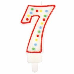 Свеча-цифра для торта "7" ДВУСТОРОННЯЯ с конфетти, 8,5 см, ЗОЛОТАЯ СКАЗКА, держатель, блистер, 591400 - фото 14993690